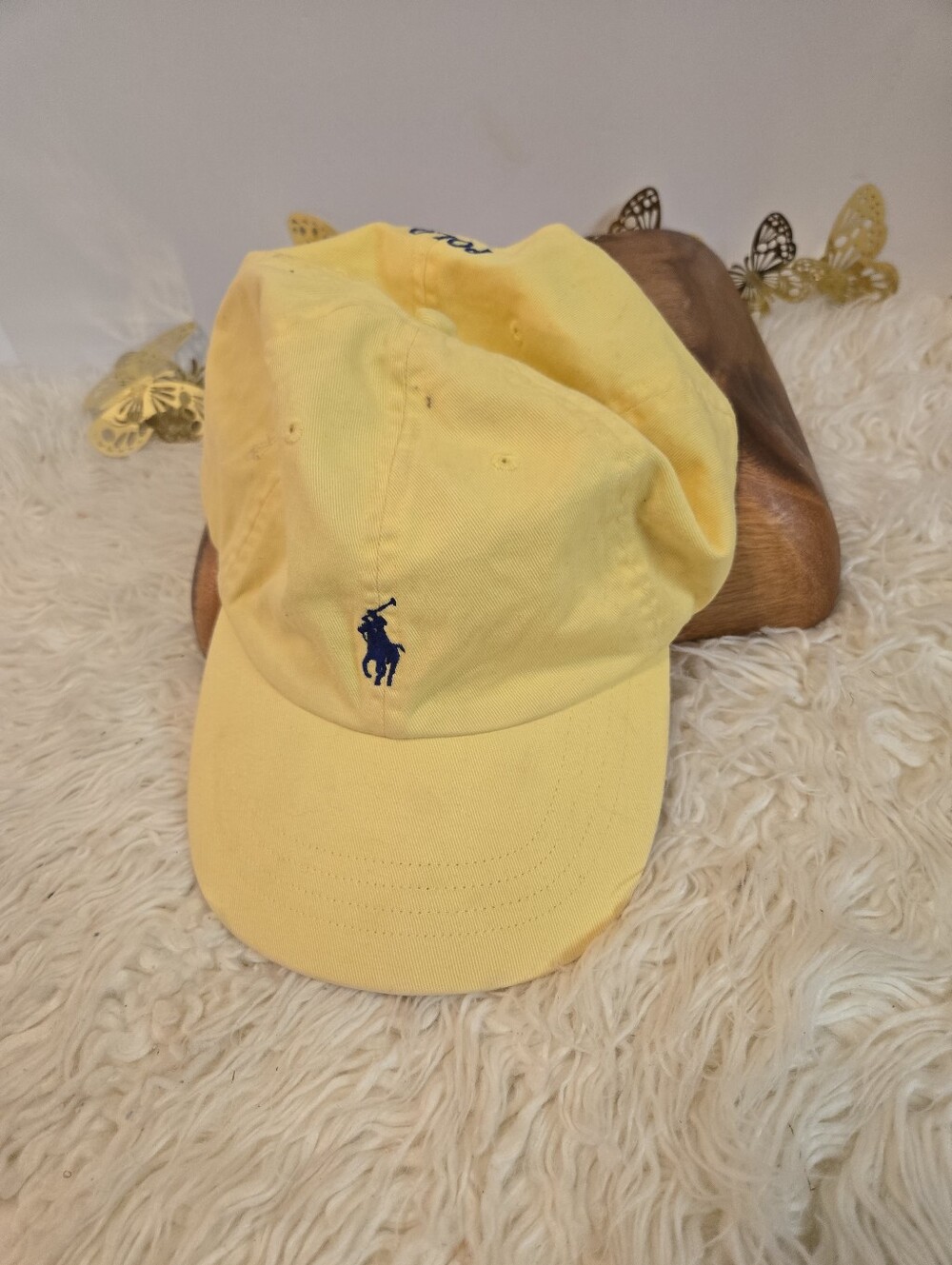 Polo by Ralph Lauren Yellow Kids Baseball Cap with Navy Pony